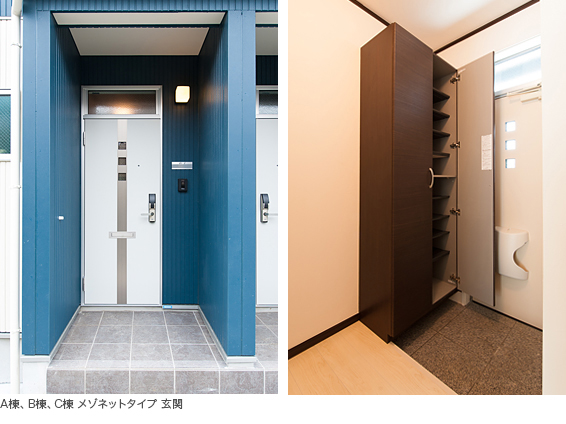 写真)A棟、B棟、C棟 メゾネットタイプ 玄関