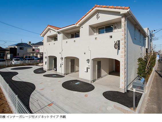 写真)B棟 インナーガレージ付メゾネットタイプ 外観